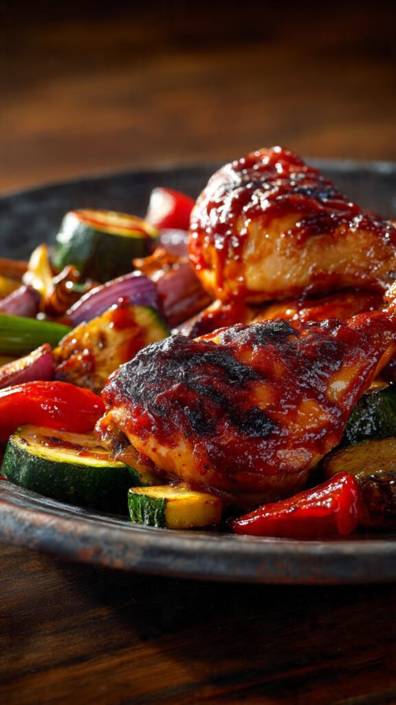 BBQ Chicken with Roasted Veggies