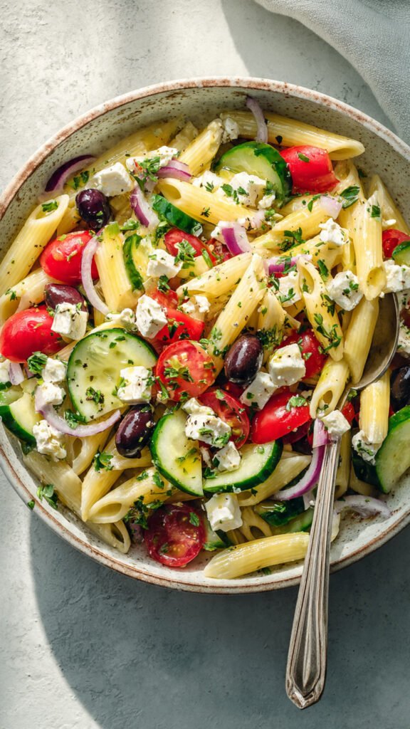 Greek pasta salad 1