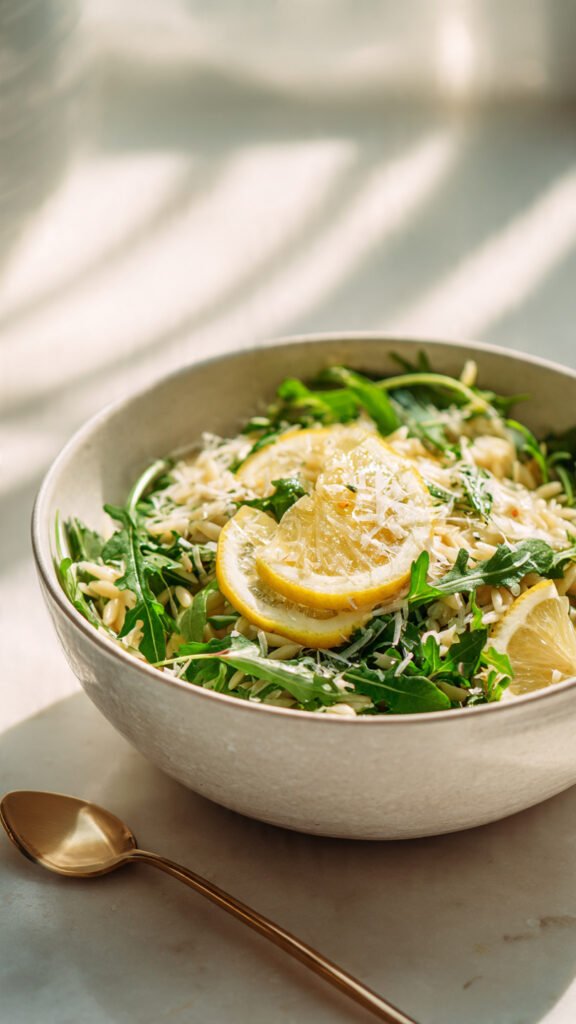 Lemon Arugula Orzo