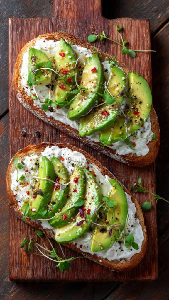 Cottage Cheese Toast with Avocado