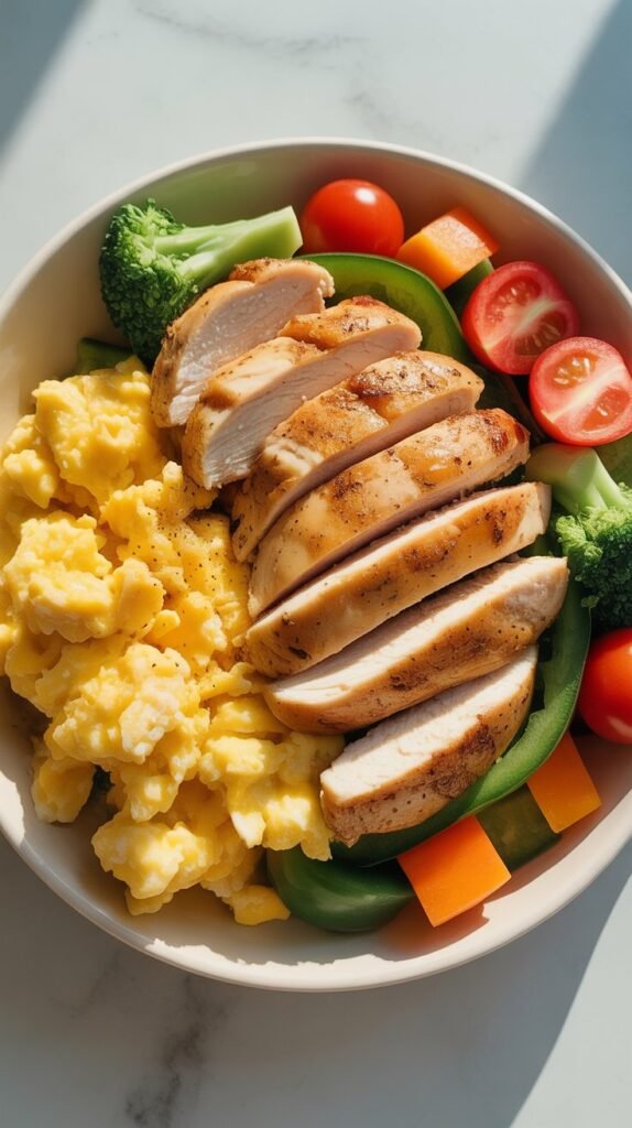 Egg and Chicken Protein Bowl