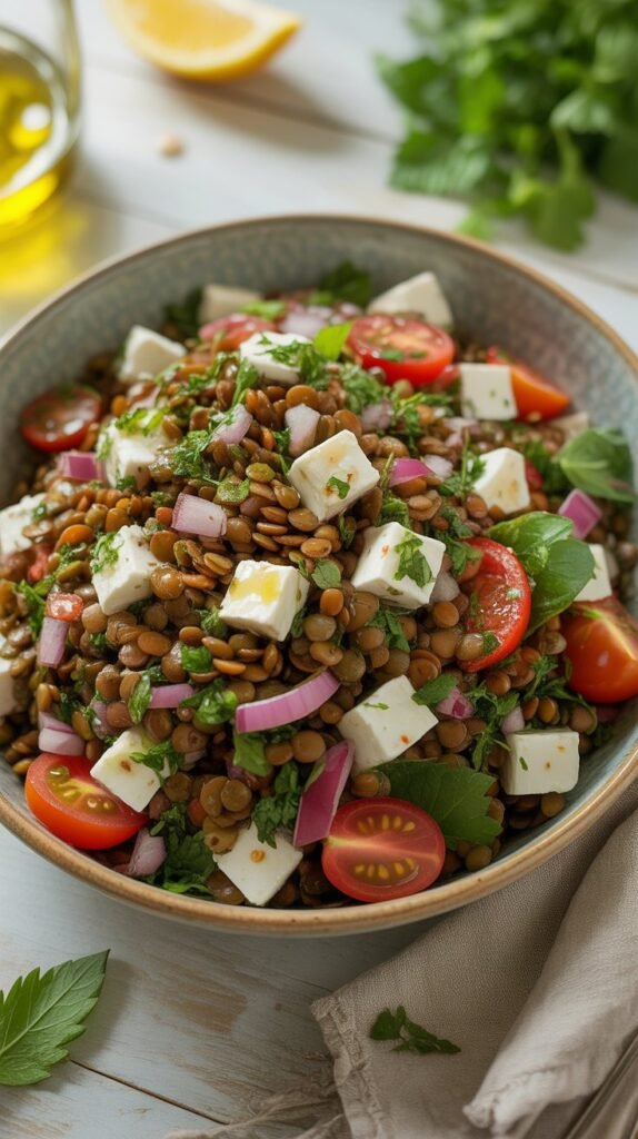 Lentil Feta Salad