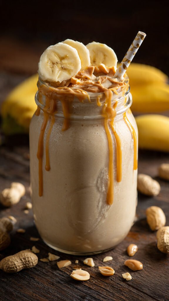 Peanut Butter Banana Protein Smoothie 1